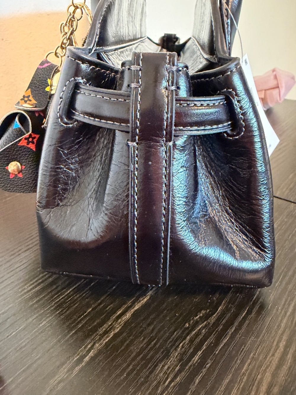 🖤 NWT Coach Empire Carryall 34 — Sleek Glazed Black High-Shine Luxury 💎 - Picture 4 of 5